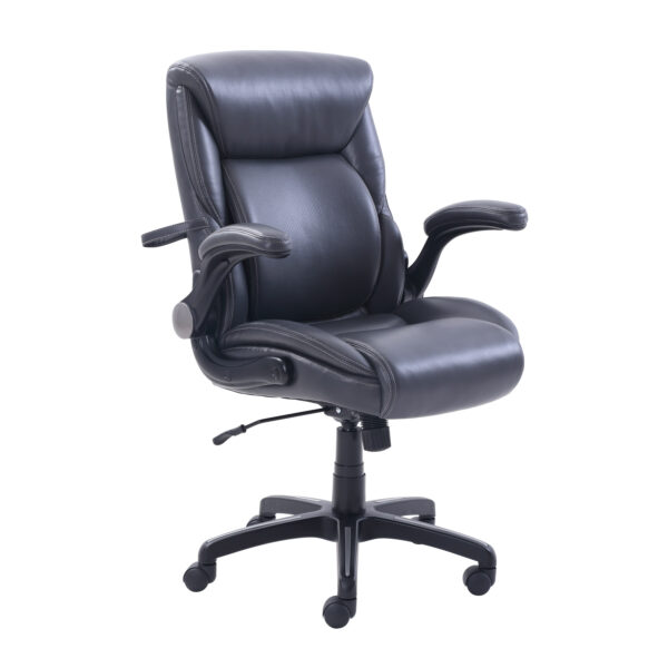 Bonded Leather Manager Office Chair, Gray