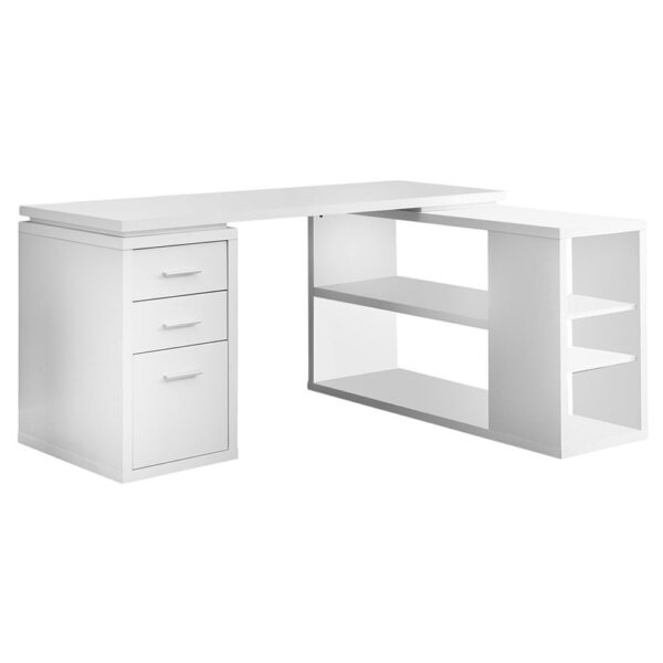 Monarch Hollow-Core Left or Right Facing Corner Desk - White